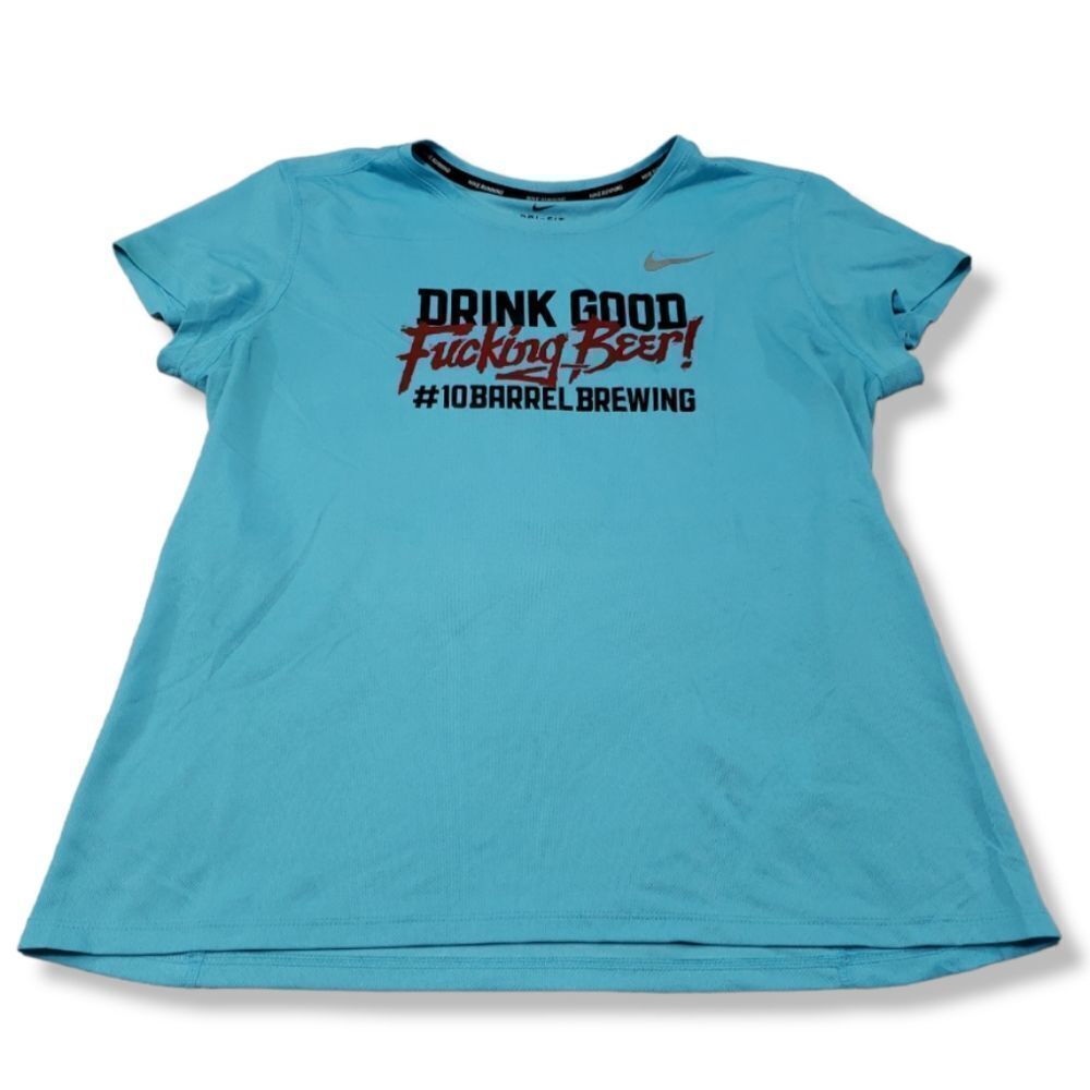 Nike Running Top Size Medium Nike Dri-fit Top 10 Barrel Brewing Company T-shirt